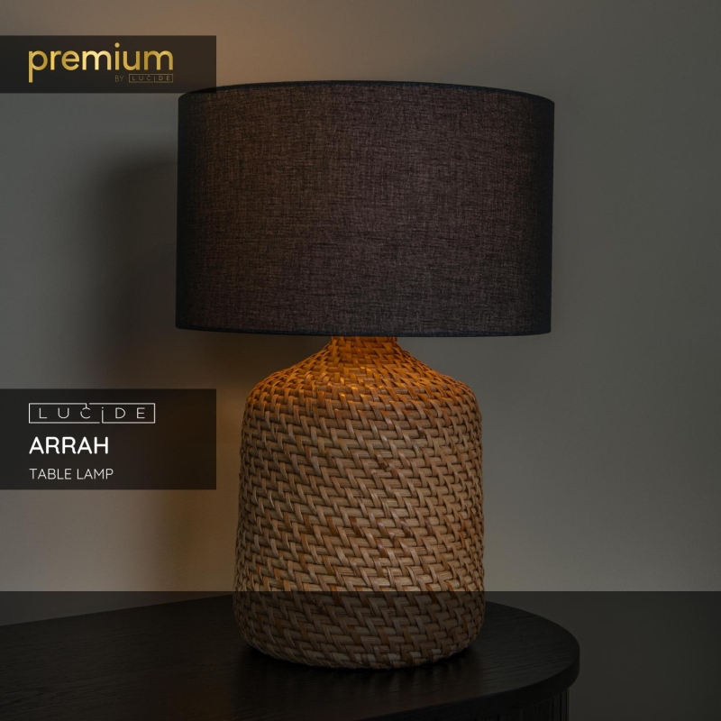 Lucide ARRAH - Stolná lampa - 1xE27 - Natural